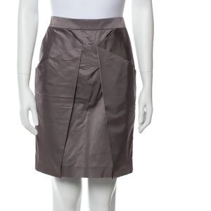 Costume National women slit pocket mini skirt solid made in Italy purple